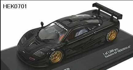 【中古】HEKORSA 1/43 マクラーレン F1 GTR ブラック 完成品