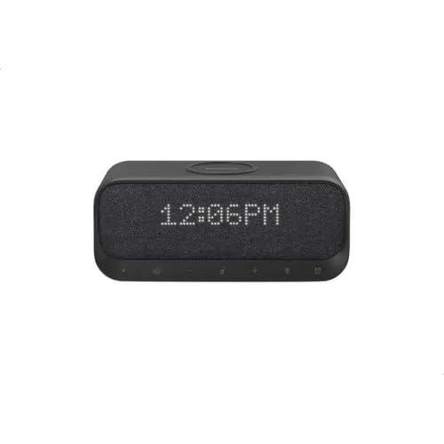 【中古】Anker Soundcore Wakey Qi 対応 Bluetooth スピーカー ワイヤレス充電器 ラジオ 目覚まし時計 10W出力 iPhone & Android対応 デュアルドライバー ステレオサウンド (ブラック)