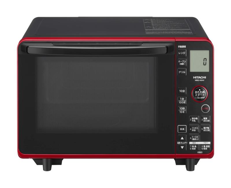 【中古】日立 オーブンレンジ 23L 温度センサー シンプル操作 MRO-HE4V R レッド
