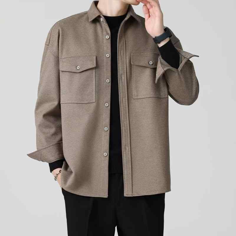 ジャケット メンズ 男性用 ブルゾン アウター 秋冬 ワークジャケット 襟付き カジュアル ストリート系 ゆったり 羽織り 普段使い