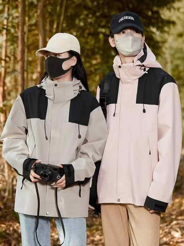 マウンテンパーカー 男性用 防風 ジャケット 薄手 アウター 登山 春秋 ペア 男女兼用2