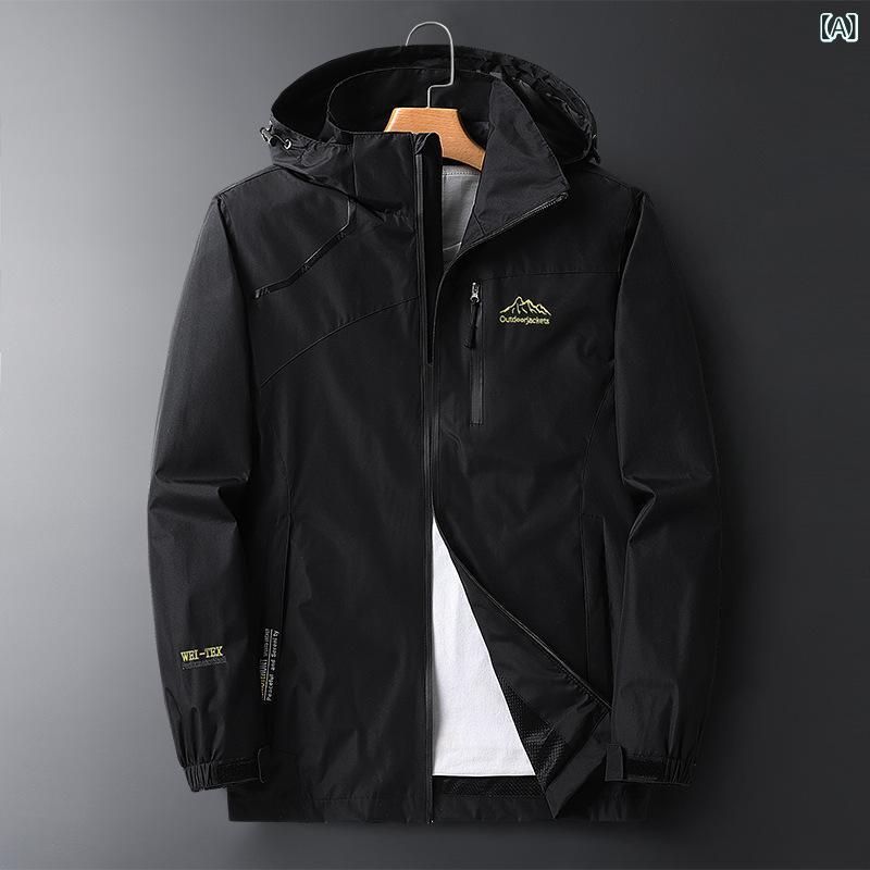 ジャケット 男性用 ウィンドブレーカー アウトドア 登山服 薄手 接触冷感 撥水 防風 カジュアル 春夏