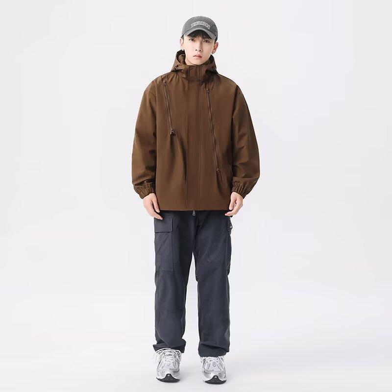 マウンテンパーカー メンズ ジャケット アウター 男性用 防風 防水 撥水 アウトドア 登山 釣り フィッシング ウェア スポーツ ミリタリー カジュアル スタイル 春秋2