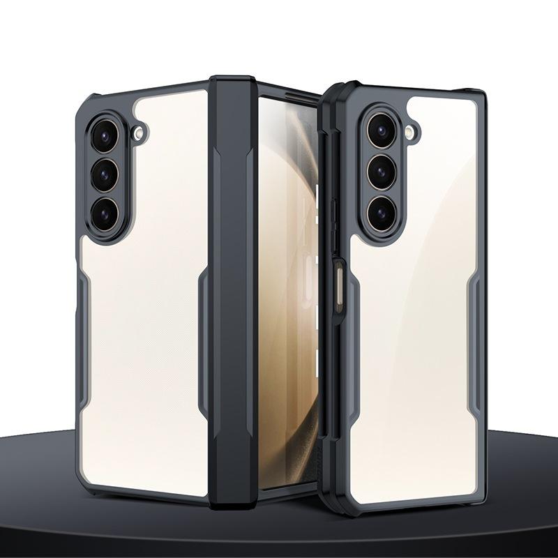 スマホケース Samsung Galaxy Z Fold5 シリコン 透明 衝撃吸収 全面保護 一体型 落下防止