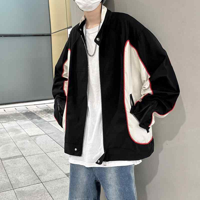 ジャケット メンズ 男性用 春秋 高街 ?松 おしゃれ スタイリッシュ 野球 アウター ブルゾン カットソー