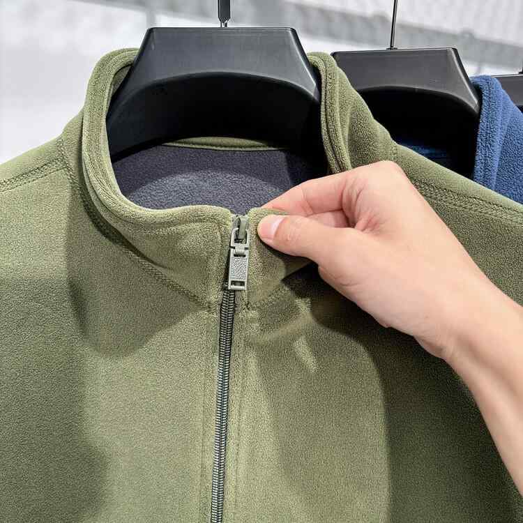 ジャケット 男性用 ブルゾン ミドルエイジド ?粒? パーカー スウェット ジップアップ カーディガン トップス アウター 緑 グリーン