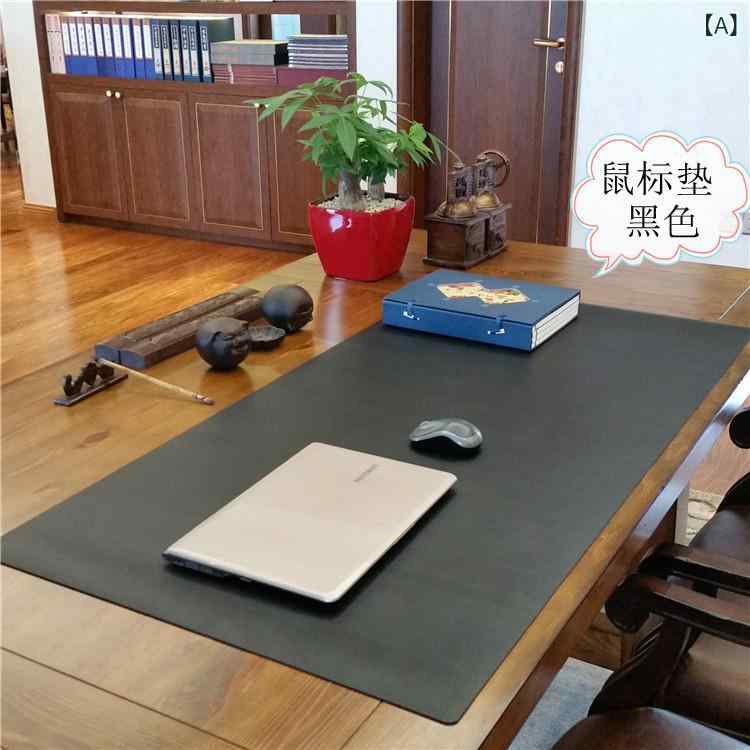マウスパッド レザー調 大判 デスクマット オフィス 学習机用 学生 ライティングマット 60x120cm