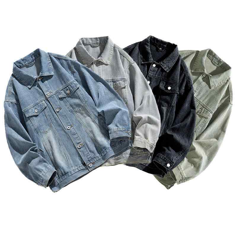 ジャケット メンズ 男性用 デニムジャケット Gジャン ジージャン 長袖 アメカジ 古着風 ウォッシュ加工 羽織り トップス