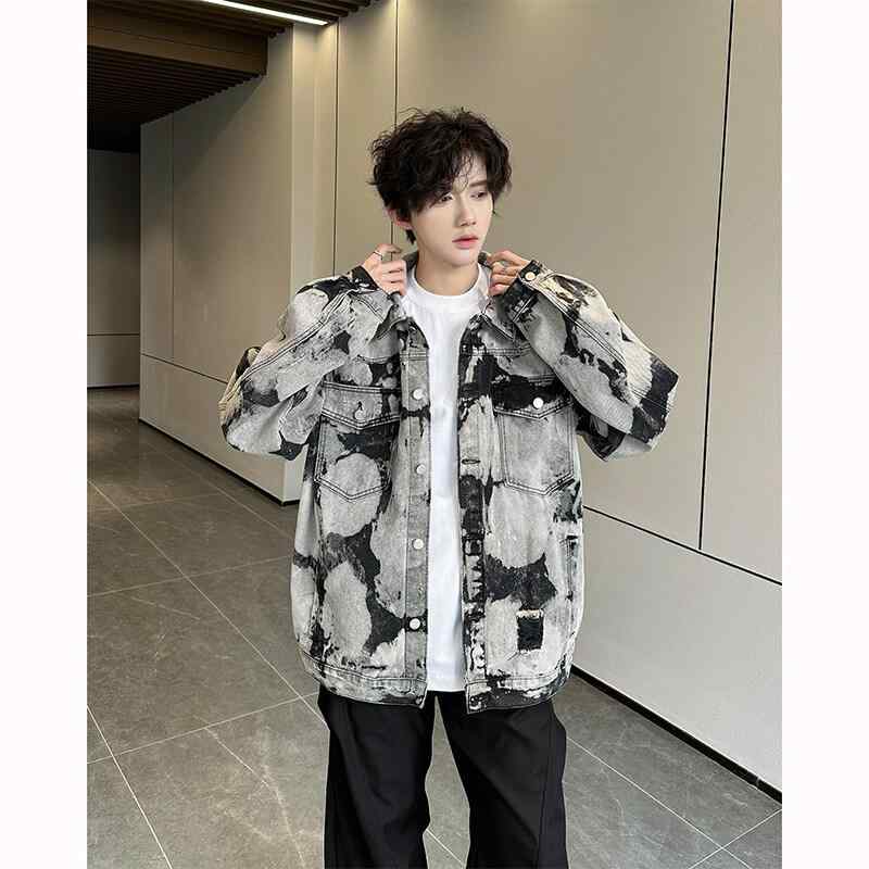 ジャケット メンズ 男性用 デニム 個性 派手 ダメージ ウォッシュ加工 Gジャン アメカジ ストリート アウター
