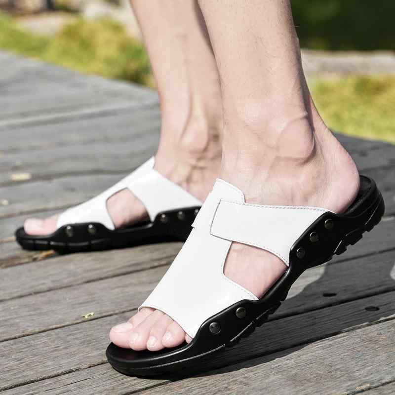 サンダル メンズ 男性用 大きいサイズ 幅広 甲高 革 レザー つっかけ スリッパ ビーチサンダル 普段使い リラックス 快適 25cm 255cm 26cm 265cm 27cm 275cm 28cm 285cm 29cm