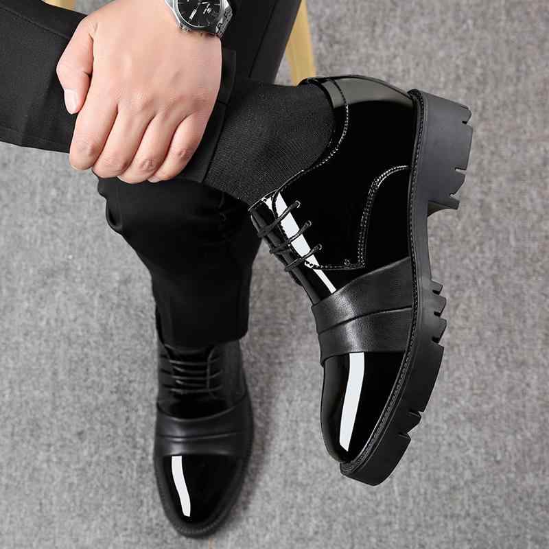革靴 メンズ 男性用 結婚式 新郎 フォーマル ビジネス 厚底 6cm 8cm 10cm 身長アップ