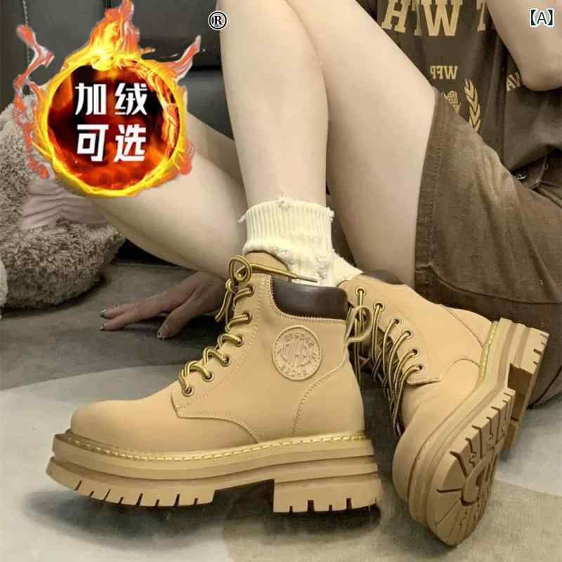ブーツ レディース 厚底 ショートブーツ レトロ ヴィンテージ カジュアル トレッキング ワークブーツ レースアップ 秋冬2