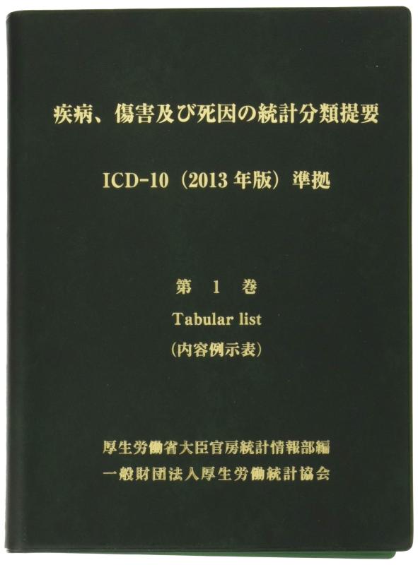 【中古】疾病、傷害及び死因の統計分類提要 ICD-10(2013年版)準拠 第一巻 内容例示表｜ソファポテト