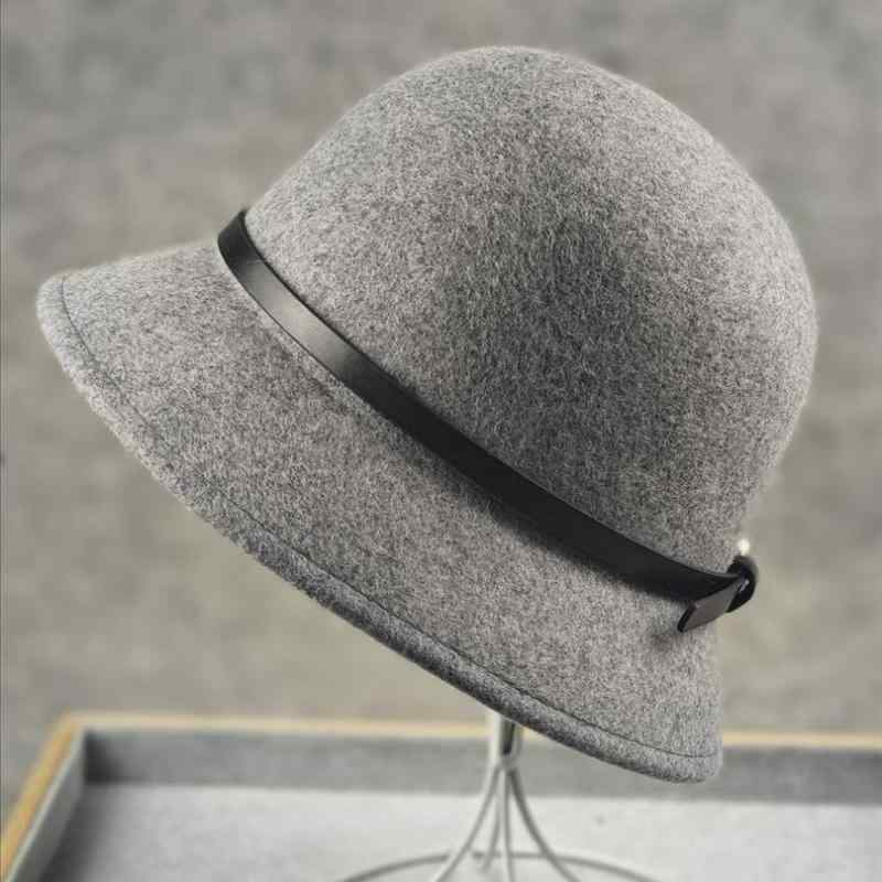 帽子 レディース 秋冬 ウール 漁夫帽 ハット フレンチ レトロ バケットハット 上品 エレガント クラシカル