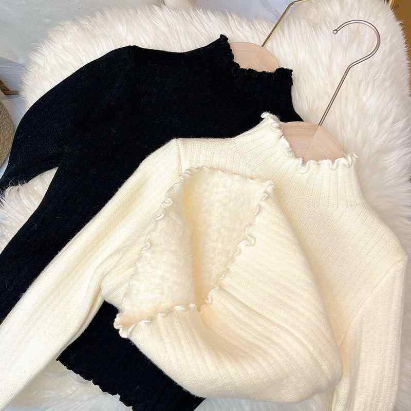 ニット キッズ 女の子 冬 裏起毛 韓国風 暖かい トップス 子供服 セーター カットソー 防寒