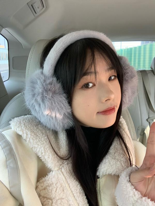 イヤーマフ レディース 秋冬 防寒 耳当て かわいい 暖かい フェイクファー ふわふわ もこもこ2