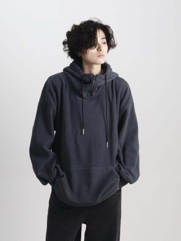 トレーナー メンズ 男性用 秋冬 ハーフジップ ハイネック フリース プルオーバー パーカー インナー トップス ジャケット 男女兼用