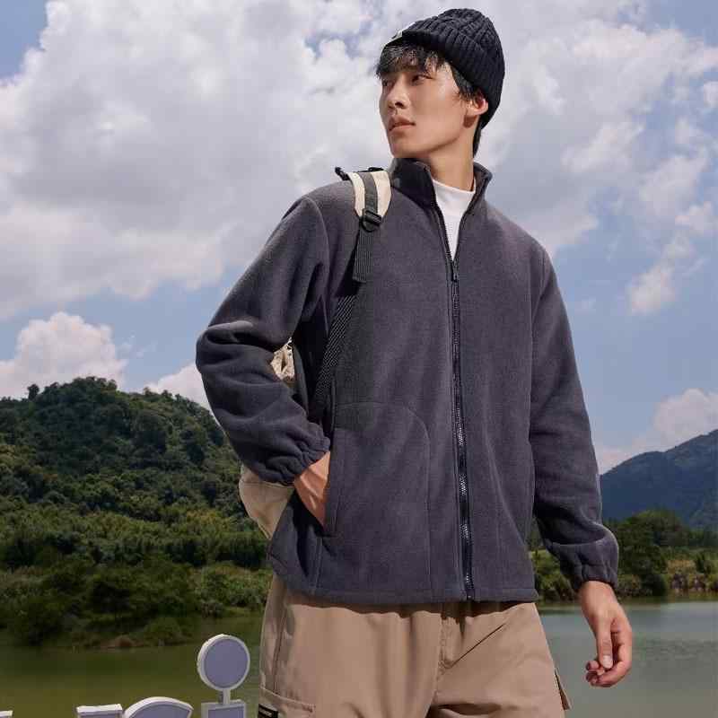 フリース メンズ レディース 厚手 防寒 保温 両面 シャギーフリース ジャケット アウトドア 登山 秋冬 アウター2