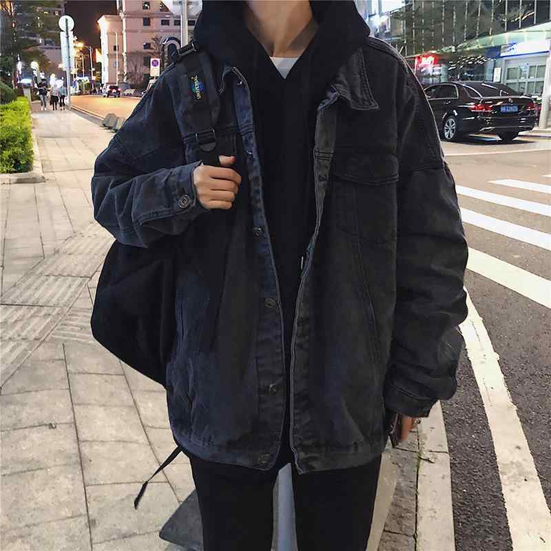 ジャケット 男性用 デニム ウォッシュ加工 レトロ ヴィンテージ ?松 アウター トップス 羽織り 上着 秋冬