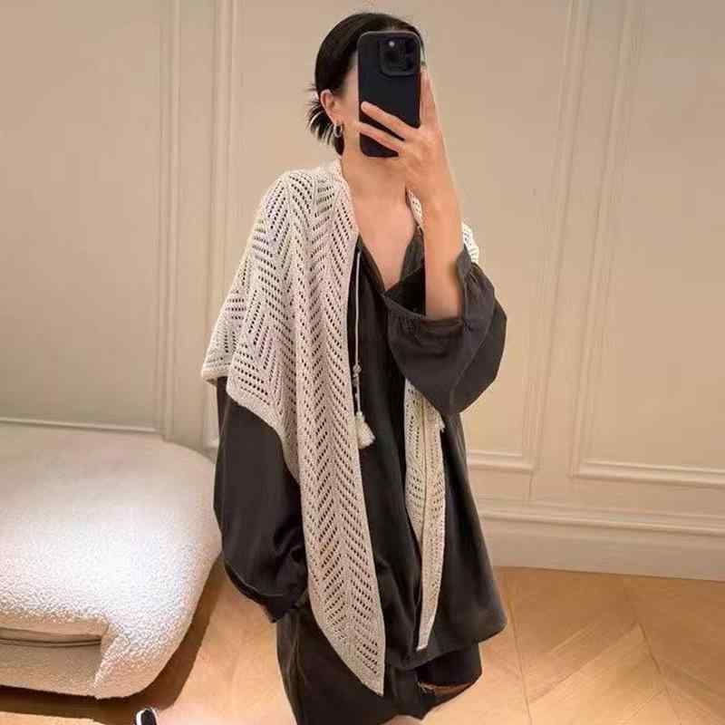 ショール レディース 春夏 接触冷感 再生繊維 ニット カーディガン UVカット 紫外線対策 日焼け防止 ストール 大判 薄手 冷房対策 羽織り おしゃれ かわいい2 4,991円