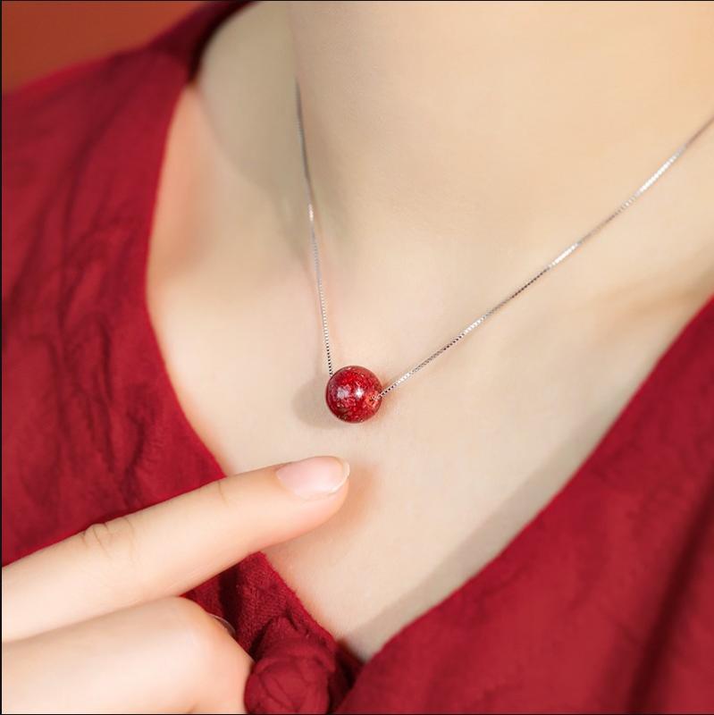ネックレス レディース 石 紫金 帝王砂 ペンダント お守り アクセサリー