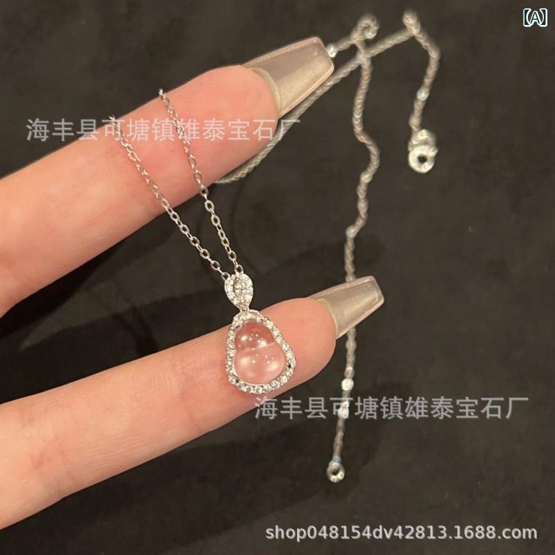 ネックレス s925 シルバー 水沫玉 ヒョウタン ペンダント 普段使い