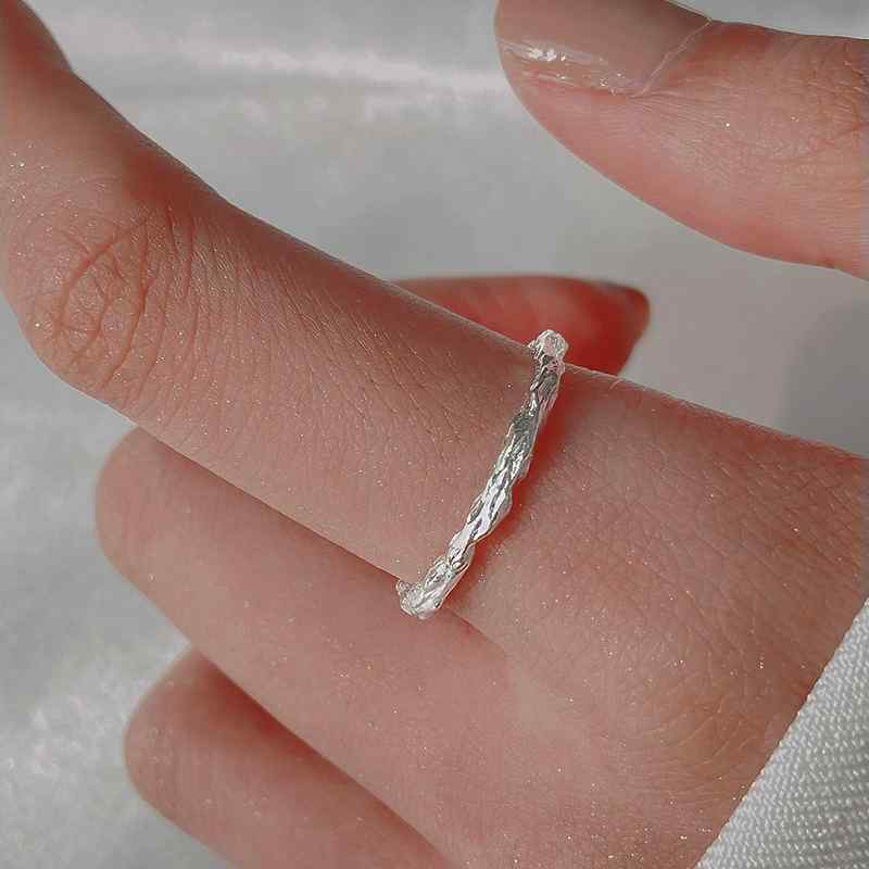 指輪 レディース シルバー925 シンプル 不規則 オープンリング シルバーリング 個性的 アクセサリー ジュエリー