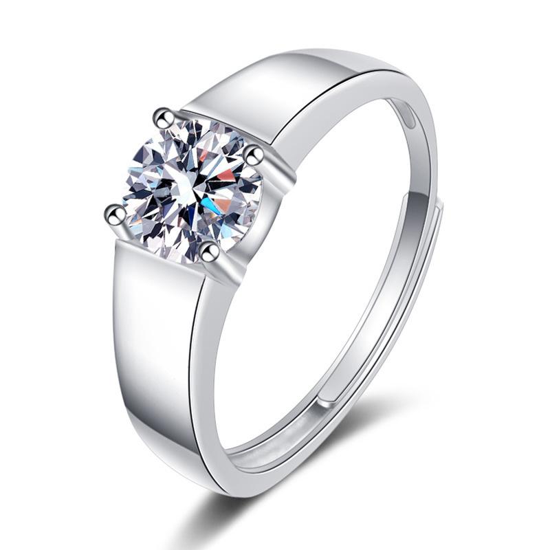 指輪 メンズ s925 シルバー リング 四爪 ジルコニア 婚約 指輪 リング おしゃれ 個性的 人差し指 アクセサリー