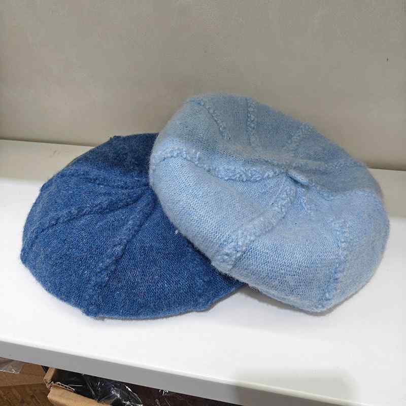 ベレー帽 レディース 秋冬 ウール 毛・希 小顔効果 画家帽 レトロ 南瓜帽 おしゃれ かわいい2