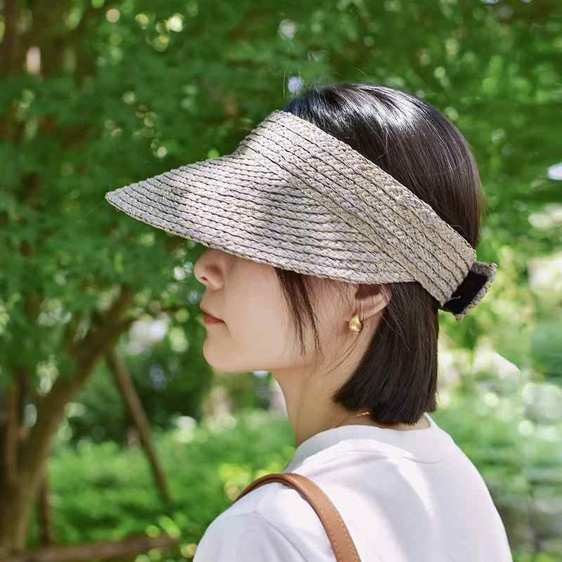 麦わら帽子 レディース 折りたたみ 収納可能 遮陽帽 日焼け止め ハット 大きめサイズ 春夏 アウトドア2