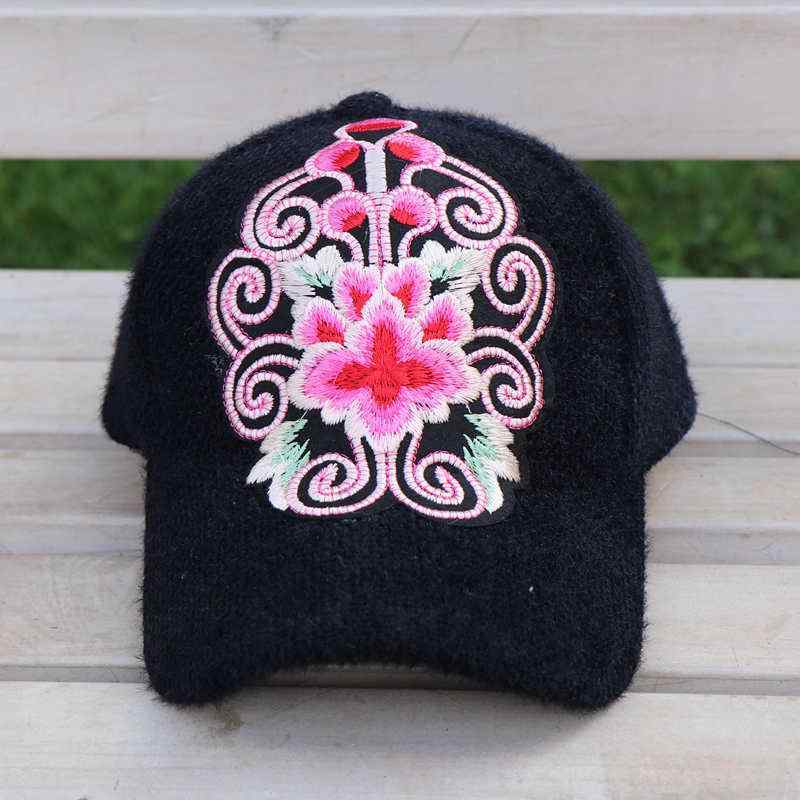 帽子 秋冬 刺繍 野球帽 レトロ エスニック 旅行 お出かけ キャップ2