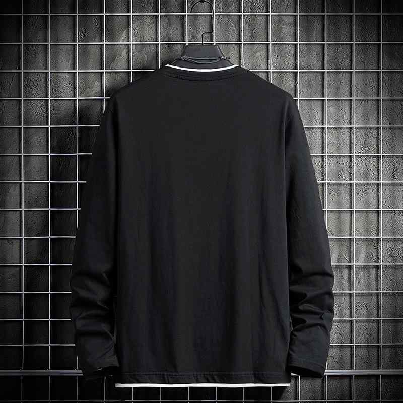 Tシャツ メンズ 男性用 長袖 純綿 カットソー 韓国風 トレンド 無地 トップス インナーウェア 秋冬