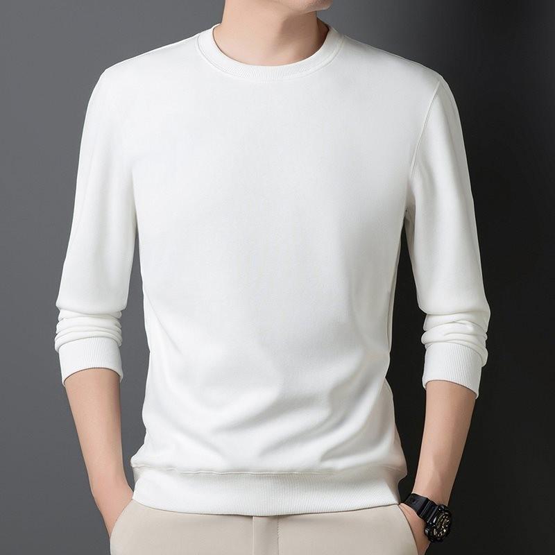 スウェット メンズ 男性用 長袖 Tシャツ 春秋 ラウンドネック トップス カットソー プルオーバー 部屋着 ルームウェア ゆったり 綿 100% コットン2