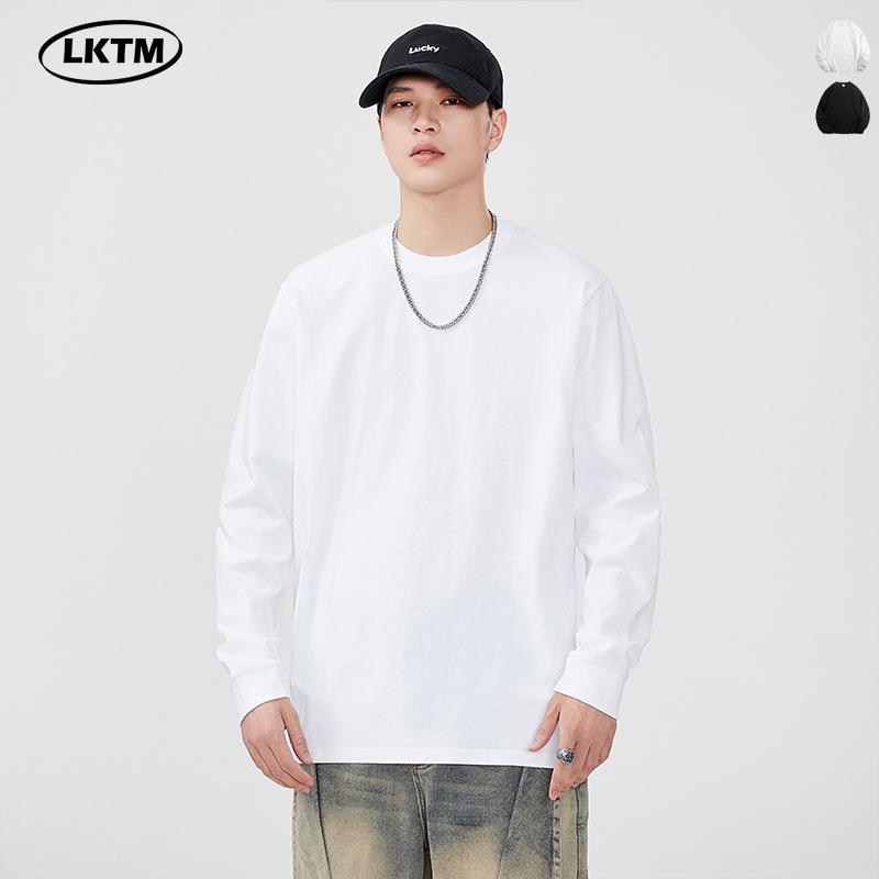 Tシャツ メンズ 男性用 長袖 丸首 コットン ゆったり インナー カジュアル トップス