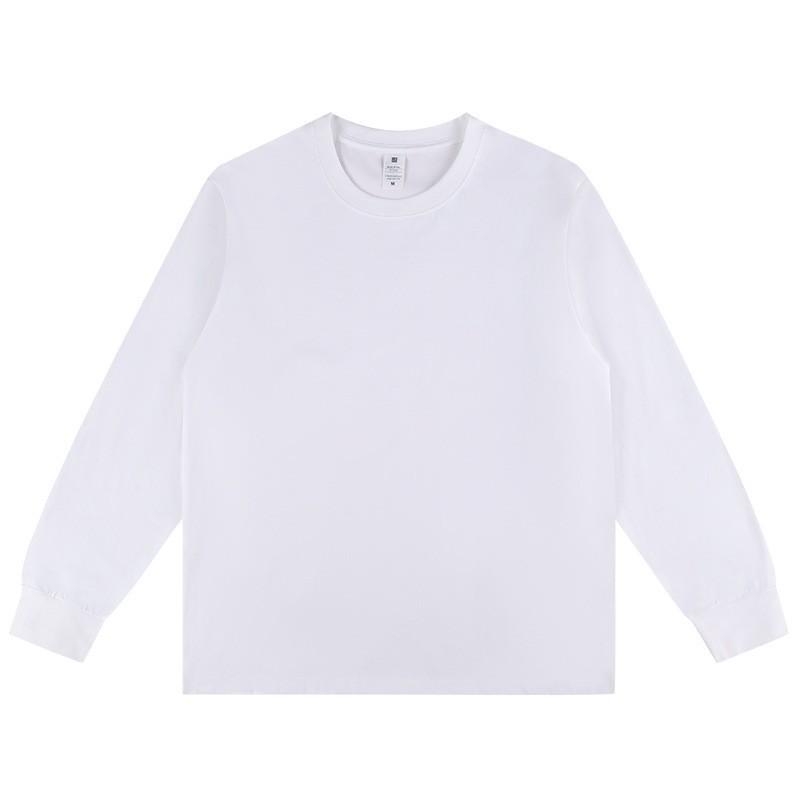 Tシャツ 男女兼用 コットン リブ袖 ラウンドネック トップス ゆったり 厚手 インナーウェア カットソー 無地 シンプル カジュアル2