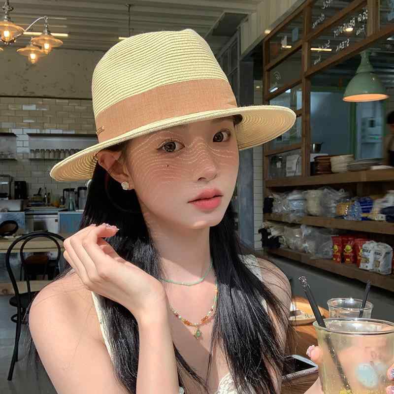 麦わら帽子 レディース 春夏 パナマ帽 遮陽帽子 ビーチ帽子 日よけ帽子 かわいい おしゃれ2