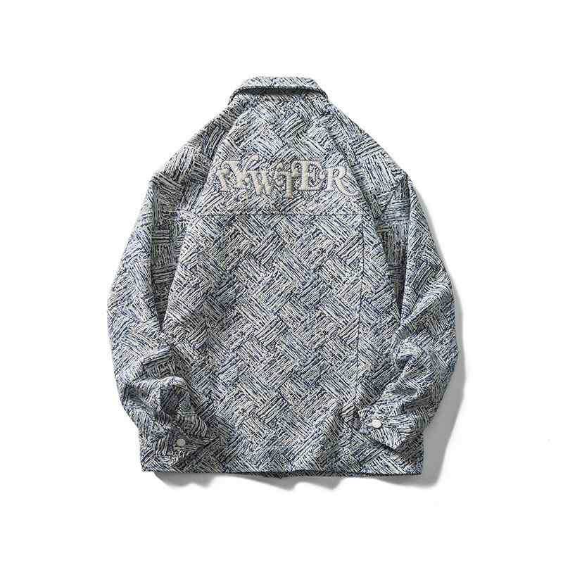 ジャケット メンズ 男性用 ブルゾン アウター 秋冬 ブルー系 ホワイト 高見え 羽織り