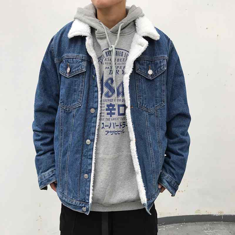 ジャケット メンズ 男性用 ブルゾン デニム Gジャン 裏ボア 防寒 秋冬 韓国 カジュアル アウター