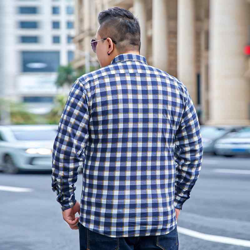 シャツ メンズ 男性用 大きいサイズ 長袖 チェック柄 ネルシャツ カジュアル ゆったり 体型カバー