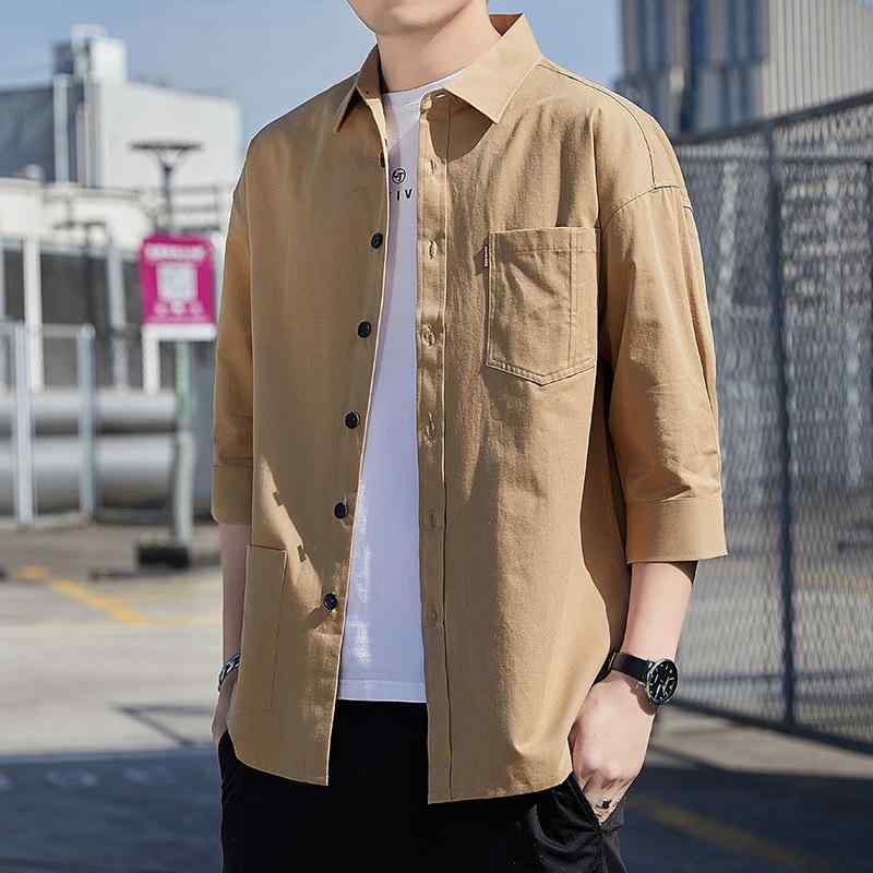シャツ メンズ 男性用 綿 半袖シャツ 形態安定 ?松 トップス カジュアル 百搭 普段使い