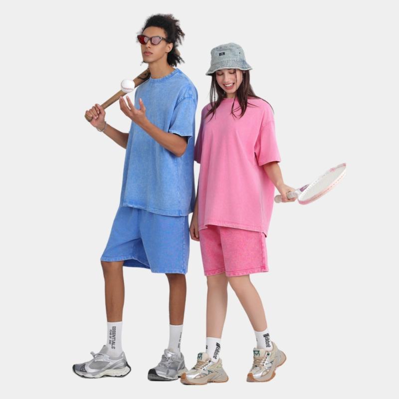 Tシャツ メンズ 男性用 ヘビーウェイト コットン 水洗い ユーズド加工 ろうけつ染め ムラ染め ビッグシルエット アメリカン レトロ ストリート2