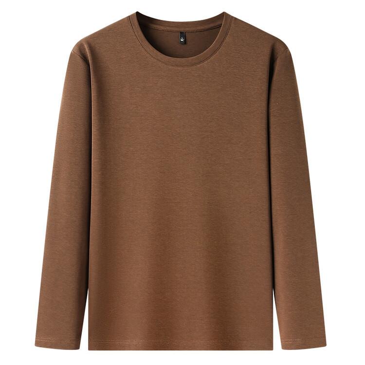 Tシャツ メンズ 男性用 長袖 コットン 桑絹 通気性 クルーネック プルオーバー 無地 インナー 普段使い リラックス