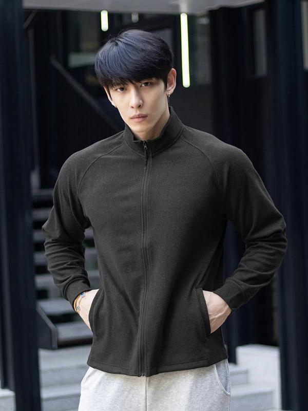 Tシャツ メンズ 長袖 秋冬 防寒 暖か スリムフィット POLO襟 インナー トップス