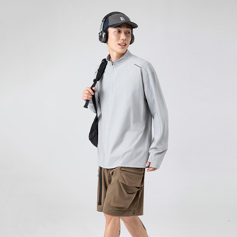 Tシャツ 男性用 速乾 長袖 アウトドア スポーツ トレーニング 接触冷感 通気性 軽量 薄手 インナー 再生繊維2