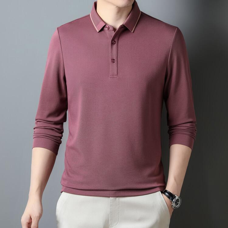 Tシャツ メンズ 男性用 長袖 無地 トップス ポロシャツ風 40代 50代 ビジネス カジュアル ゆったり 大きいサイズ 綿 春秋