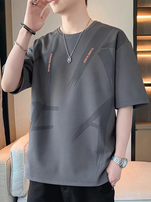 Tシャツ メンズ 半袖 接触冷感 薄手 トップス 男性用 ラウンドネック 大きいサイズ 夏 春夏 普段使い 部屋着