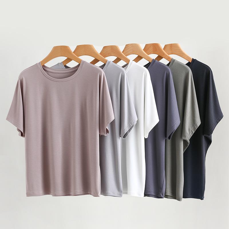 パジャマ レディース 夏 接触冷感 再生繊維 Tシャツ 豪華感 部屋着 ルームウェア ゆったり ヨガ
