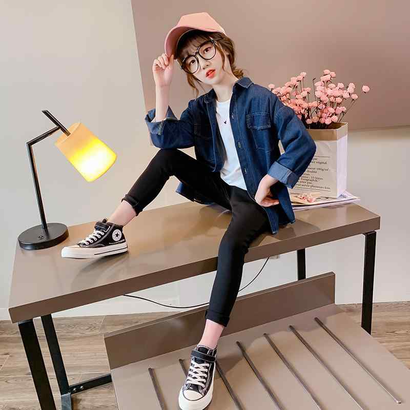 シャツ キッズ 子供服 女の子 春物 デニム ジャケット アウター シャツ ブラウス かわいい おしゃれ 通学着