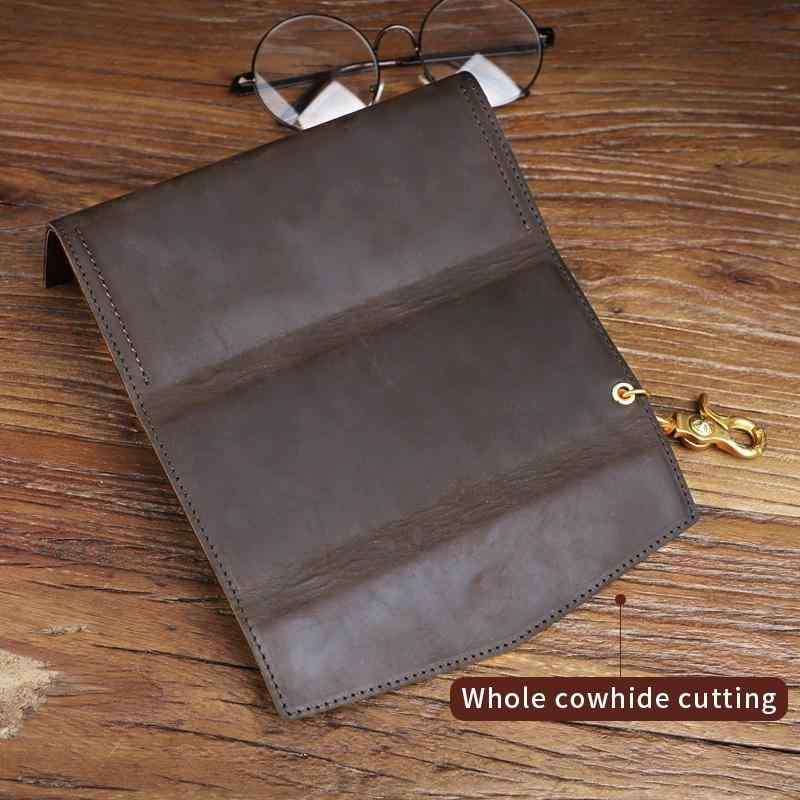 サングラスケース 男性用 女性用 三角 レザー 本革 折りたたみ式 メガネケース 携帯用 持ち運び 軽量 レトロ ビンテージ2