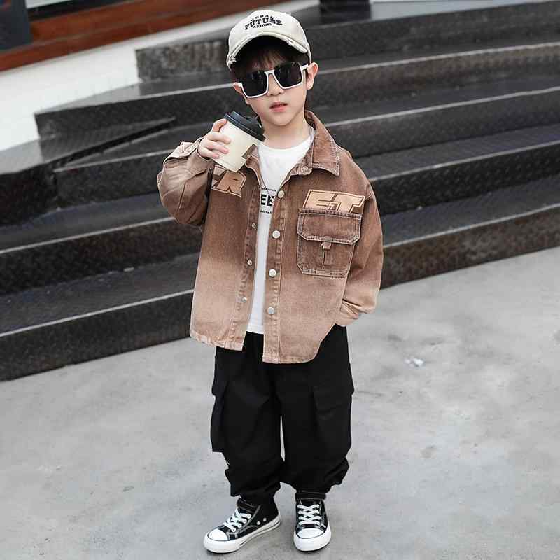 シャツ キッズ 男の子 子供服 デニムジャケット 春秋 トップス ボーイズ アウター 韓国 おしゃれ かっこいい